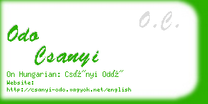 odo csanyi business card